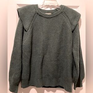 Listicle Green Knit Crew Neck Sweater